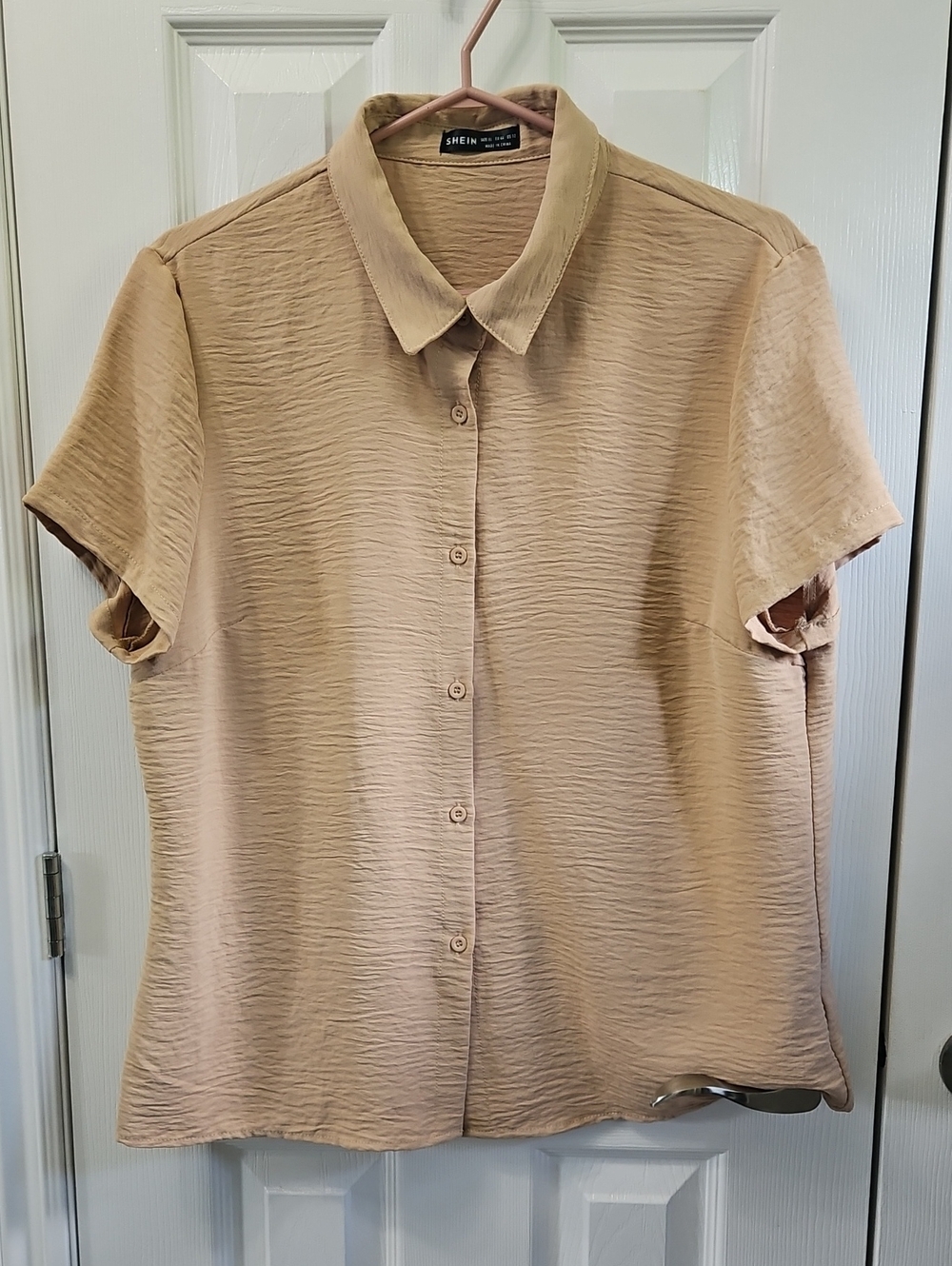 Shein Shirt Size Xl Color Tan